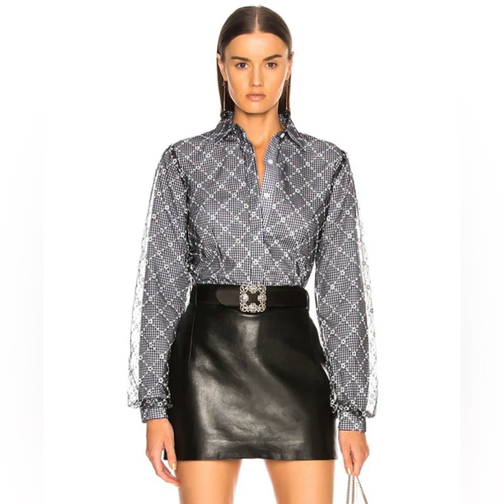 Sandy Liang Toney Top in Sailor Mercury